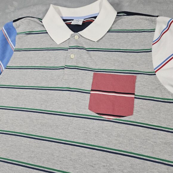 Brooks Brothers Shirt Mens XXL Performance Polo Slim Fit Striped Preppy Golf - Picture 3 of 11